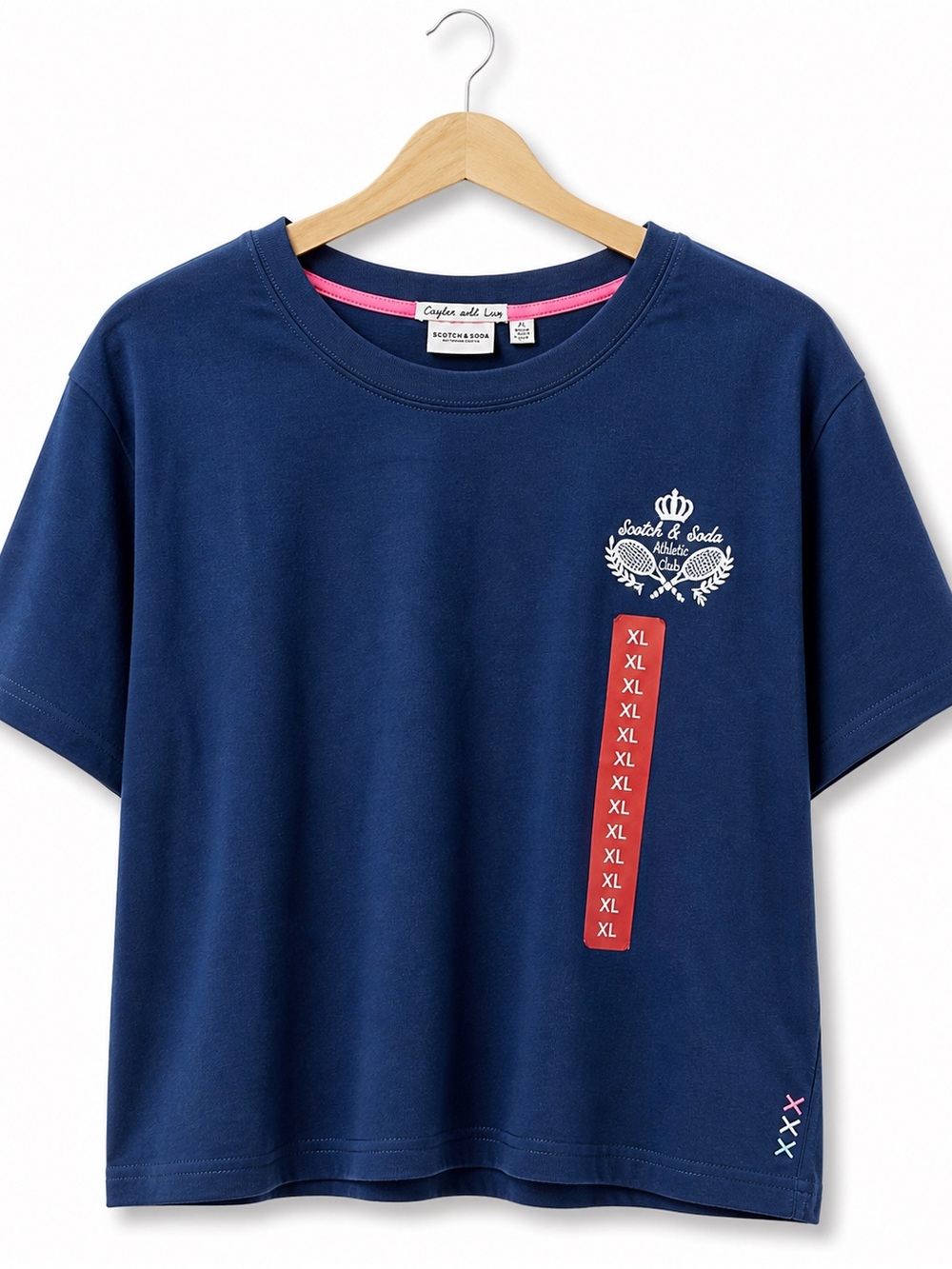 Scotch & Soda Athletic Club Graphic Tee Blue XL Short Sleeve Shirt NWT